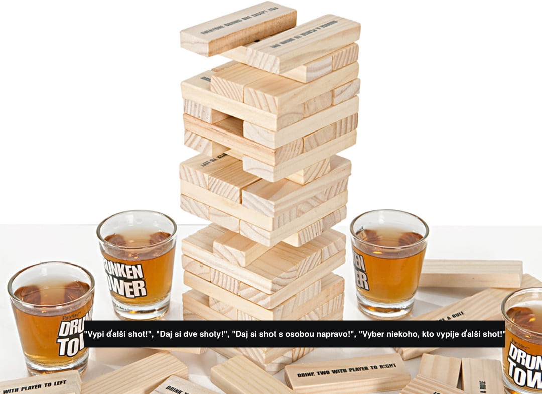 párty hra jenga dřevěná věže spolecenska na party