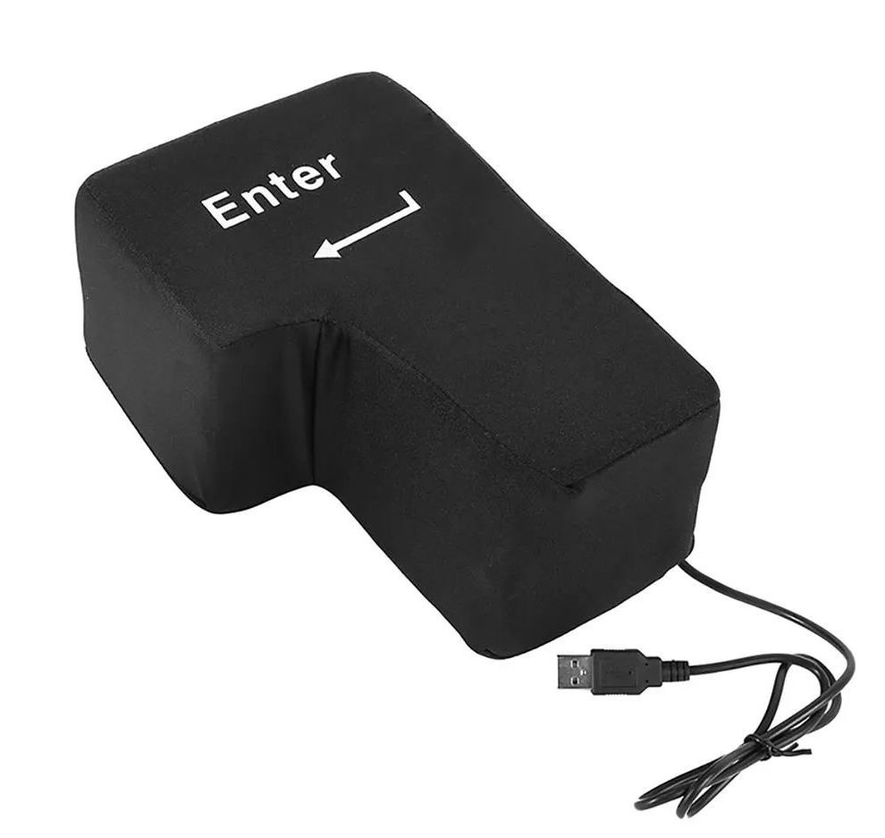 Vankúš tlačidlo Enter – antistresový USB vankúš pripojiteľný k PC