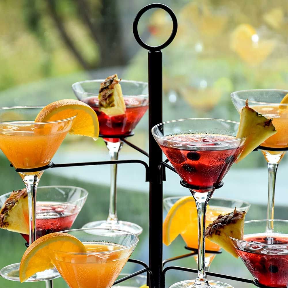 stojan na koktejlové sklenice a drinky
