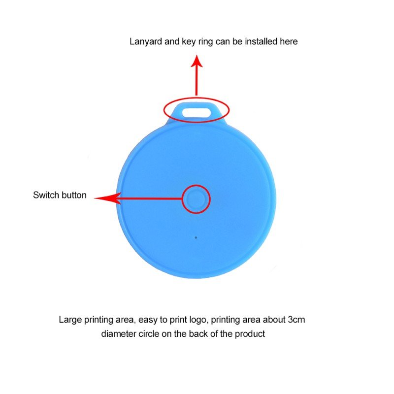 Cuifati Localizzatore Bluetooth, Braccialetto Antismarrimento Intelligente a Due Vie per la Ricerca di Oggetti, Localizzatore Bluetooth con Fotocamera e Funzione di Allarme per iOS per Android(Nero