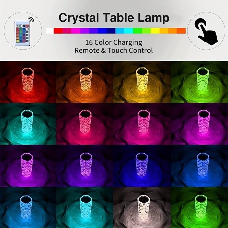 dotykova LED lampa 16 RGB farebna na stol ako pohar