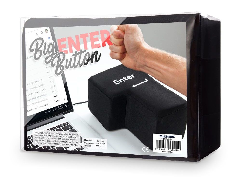 Enter tlačidlo vankúš - veľké antistresové (napojenie cez USB k PC)