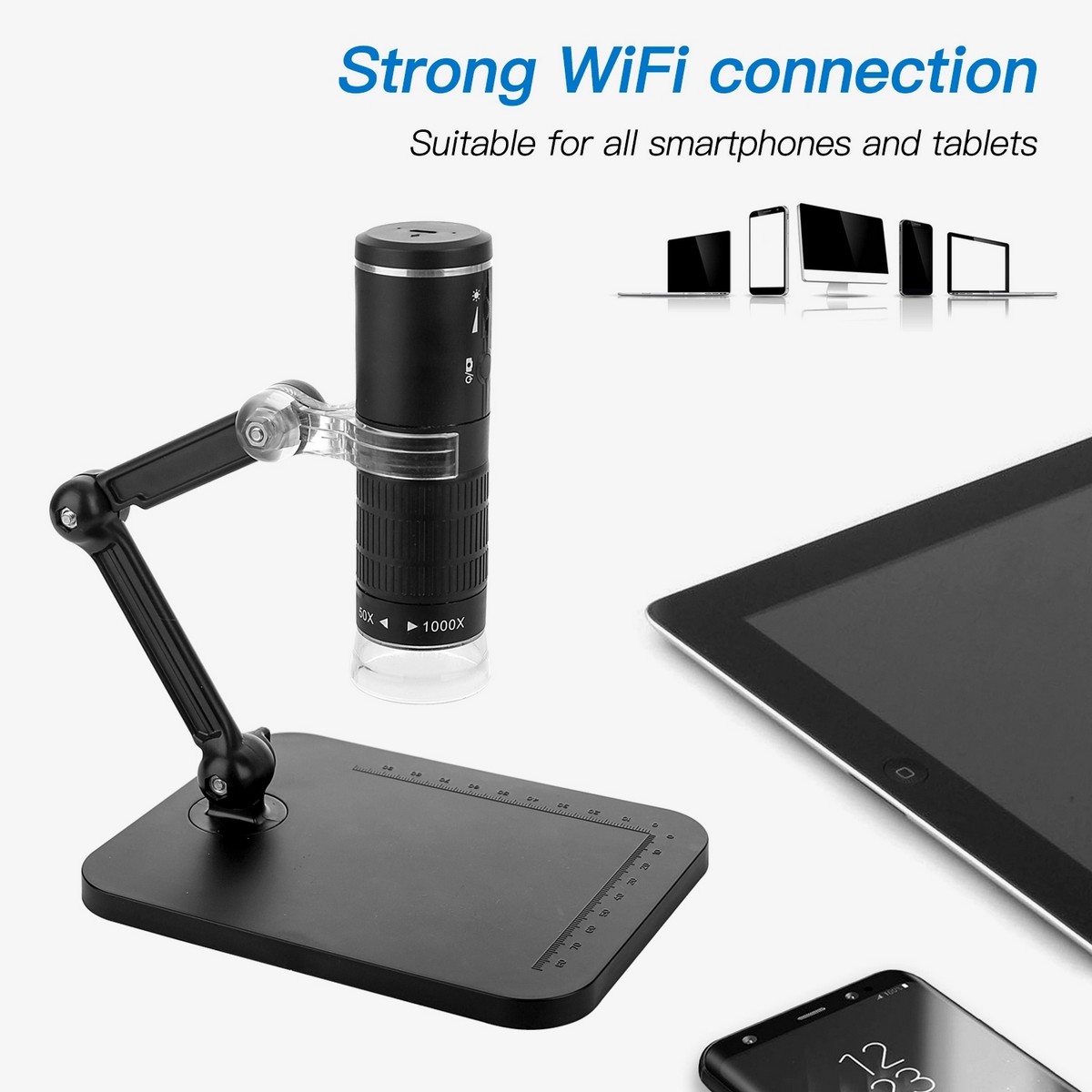 wifi digital mikroskop tablet smartfon pripojenie