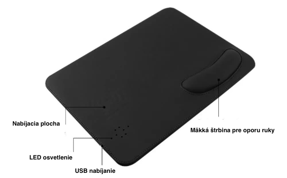 Podložka pod myš smart – nabíječka bezdrátová pro telefon