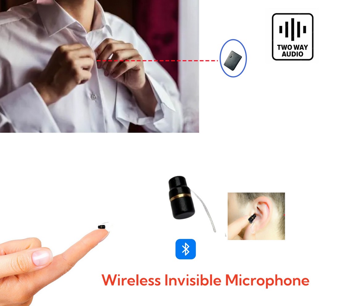 Spionazne sluchadlo s mikrofonom two way audio do ucha 