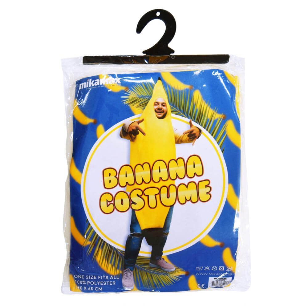 Kostým banán – unisex karnevalový oblek banán pro dospělé 170 × 65 cm