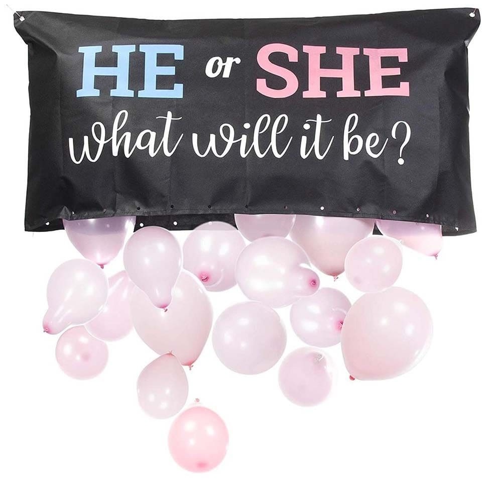 Balóny na odhalenie pohlavia – baby shower set pre dievča alebo chlapca