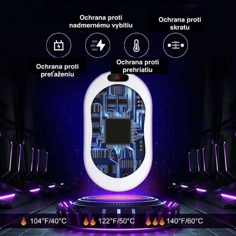 ohrievac ruk ohrev 3 rezimy. + powerbanka