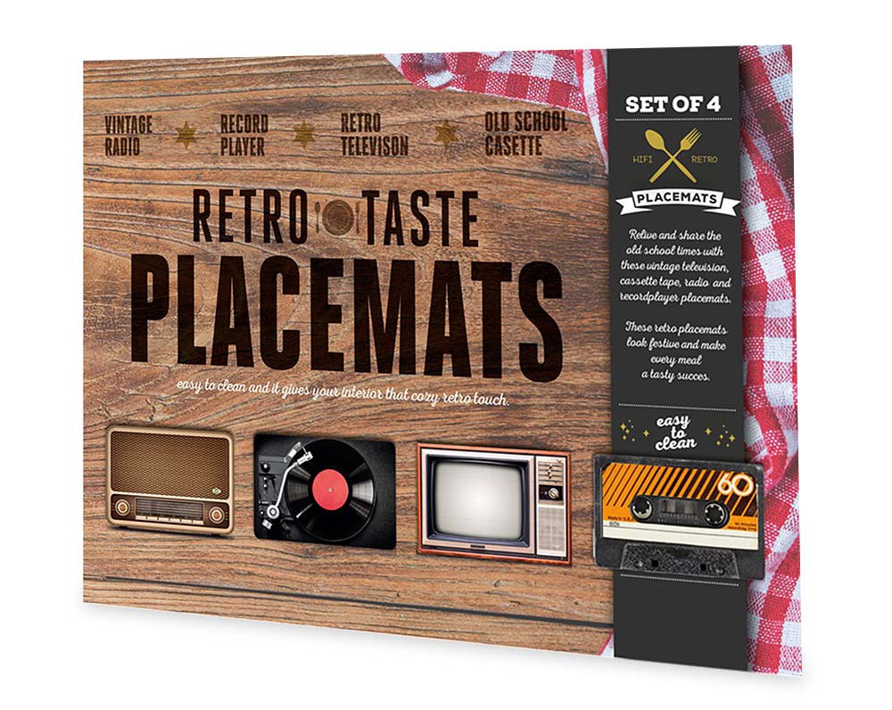 Podložky na stůl pod talíř - sada 4 ks Vintage prostírání