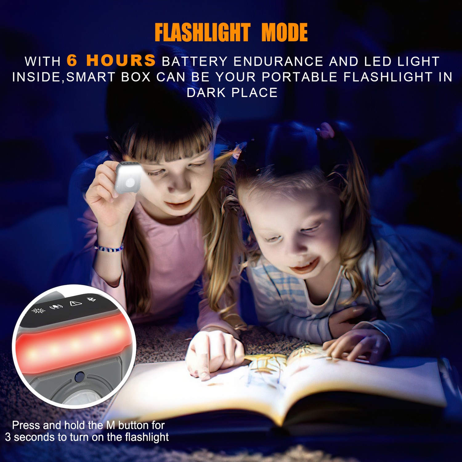 smart mini alarm s led svetlom s vydrzou baterie do 6 hodin 