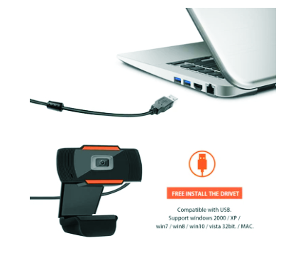 kamera s drziakom a mikrofonom pripojenie cez USB 