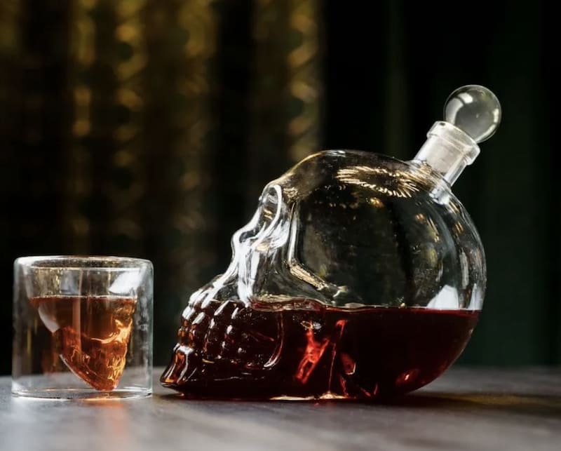 lebková karafa 100 ml se 6 skleničkami sada set dárkový