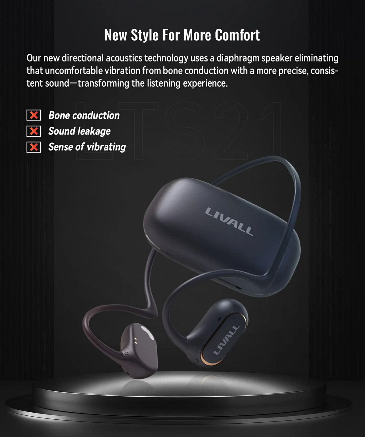 Livall LTS21 Pro – bezdrôtové Bluetooth slúchadlá