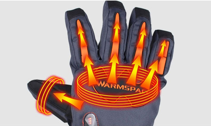 Zimní vyhřívané rukavice s baterií 5600 mAh