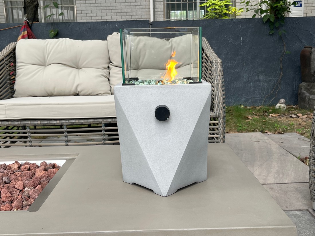 outdoor plynový stolový krb ohrievač na stol do zahrady