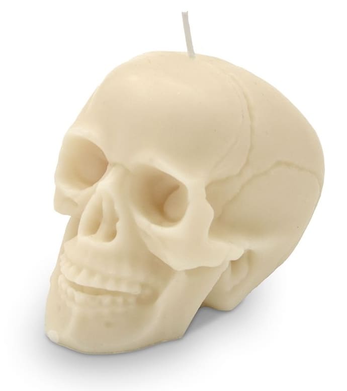 Sviečky lebka – set sviečok na Halloween voskový 3 ks