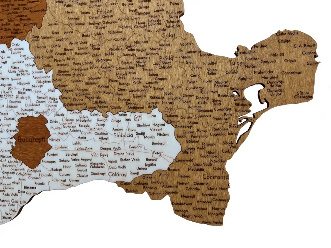 Výuka geografie Rumunska - mapa krajů pro školní i domácí vzdělávání