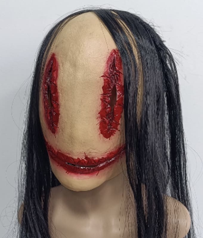 Strašidelná žena maska ​​na obličej - pro děti i dospělé na Halloween či karneval