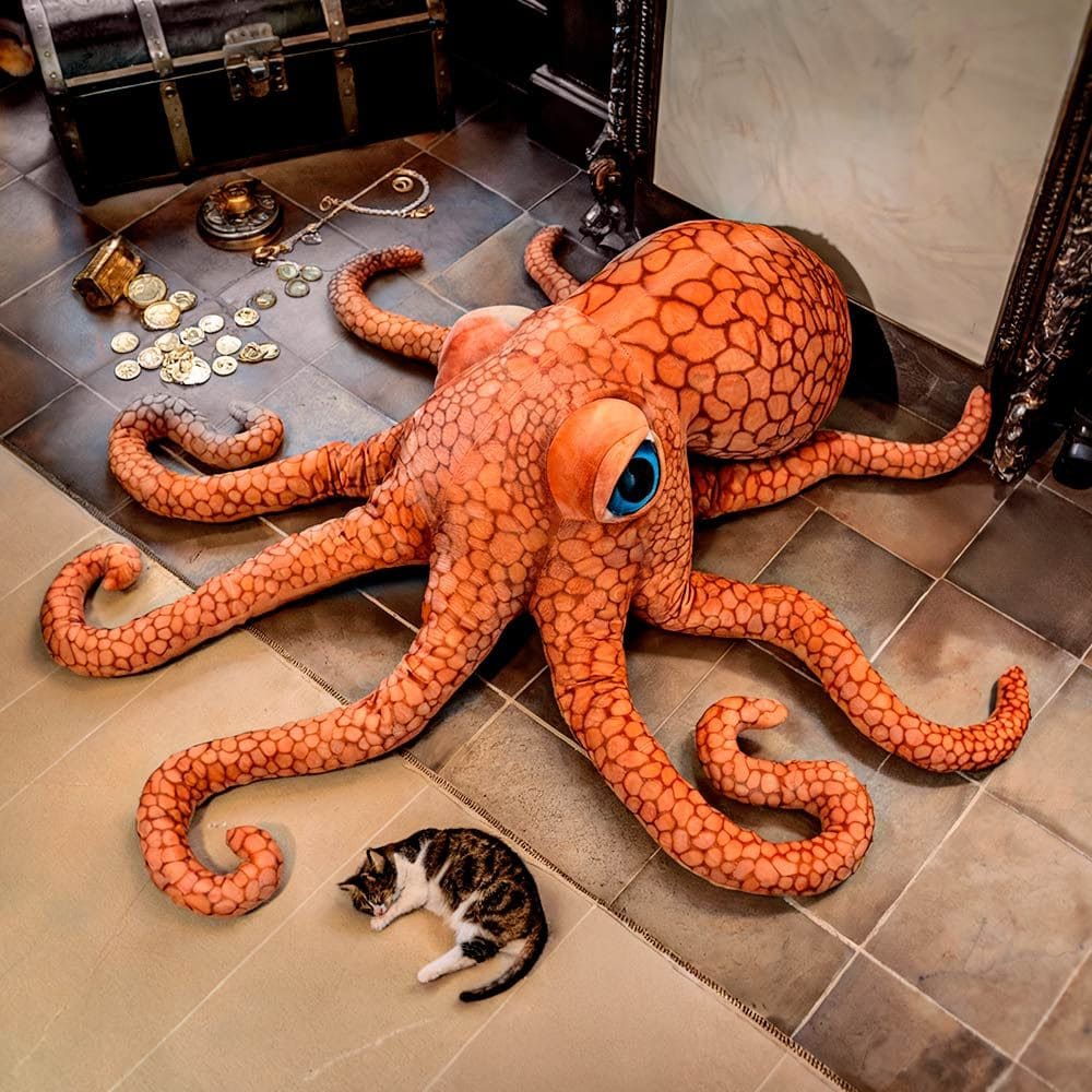 Mega Large Plush Octopus XXL – 150cm Stuffed Animal with 8
