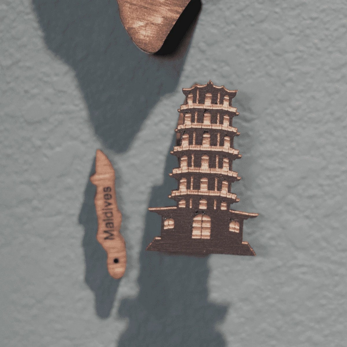 Sada miniatur k mapám světa - pagoda