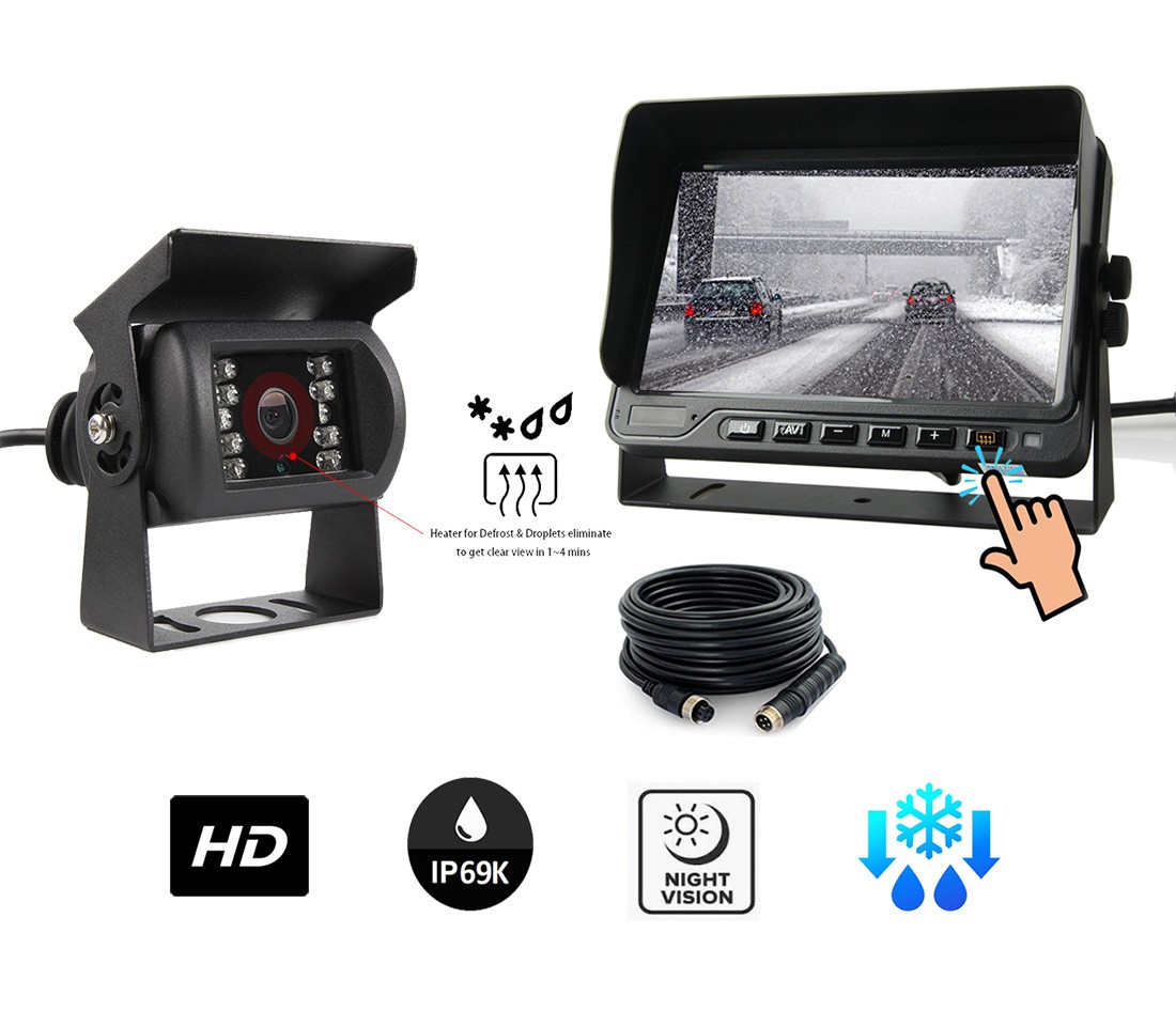 Kamerový set so zadnou DEFROST HD autokamerou a 7" vodotesným monitorom