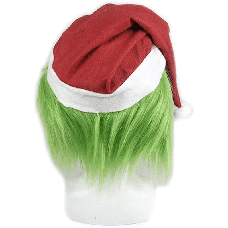 Maska na obličej Grinch se zelenými rukavicemi – halloweenská a karnevalová sada masky a doplňků