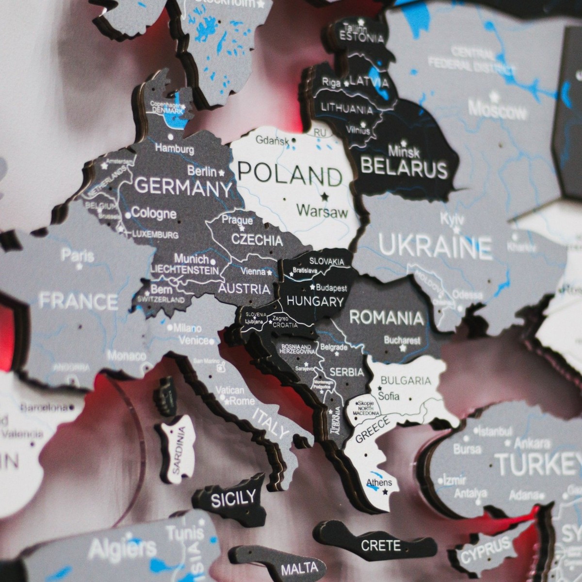 Sledování vzpomínek na LED mapě světa - vizualizace cestovatelských zážitků