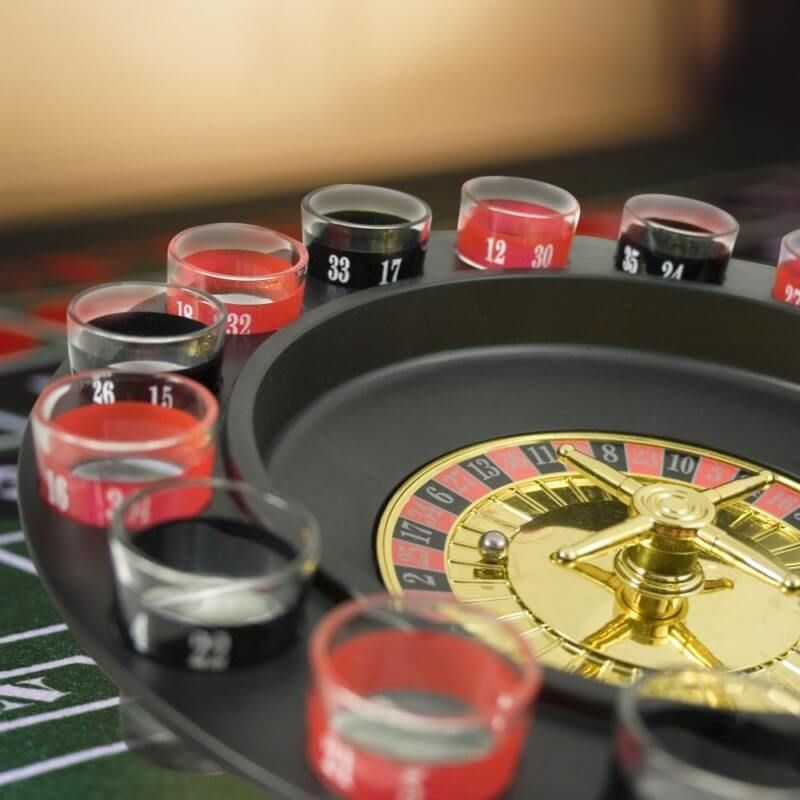 Alkoholová ruleta Deluxe + 15 sklenic ze skla + 2 kuličky