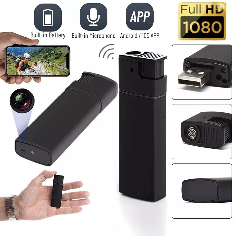 cigarette lighter hidden camera Hidden camera in lighter - Spy lighter with hidden FULL HD camera + WiFi