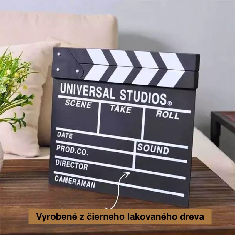 Klapka filmová režisérska – replika filmovej klapky 30×28 cm