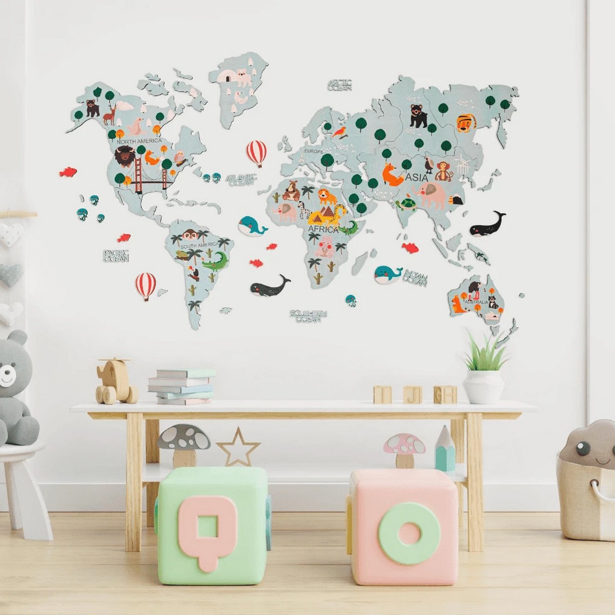 Design pro děti - dětská mapa světa pro první hodiny geografie