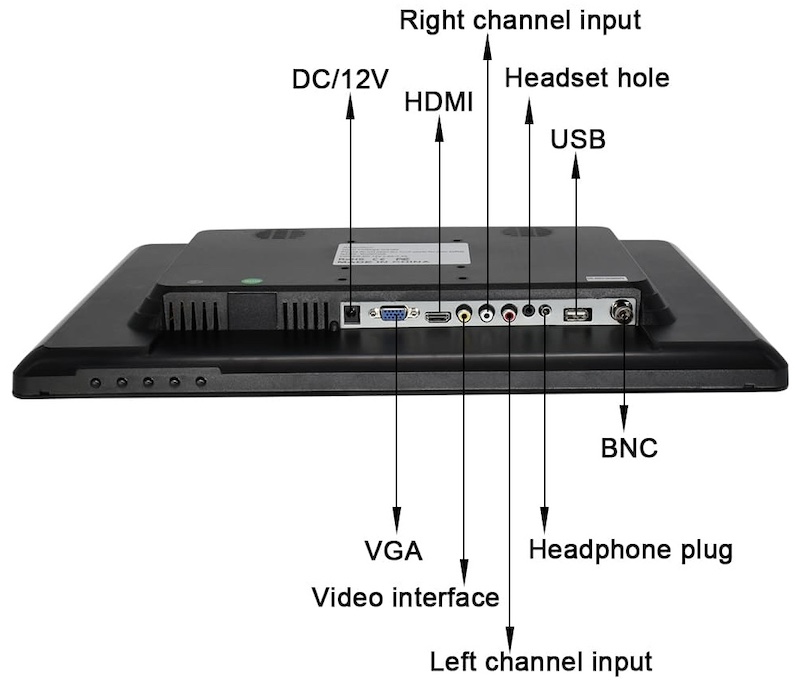 LCD obrazovka 19 palců kamerové systémy BNC USB HDMI