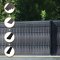 3D slats for fences - Plastic filling of mesh and panels made of flexible PVC strip - Gray color