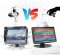 7" monitor with IP68 waterproof + 4 inputs for VGA cameras + remote control