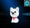 مسجل صوت صغير في سلسلة المفاتيح - Dog + 8GB memory + headphones