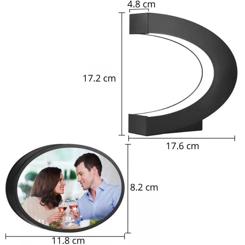 Fotorámeček levitující magnetický – rám na fotky vznášející se + RGB LED osvětlení