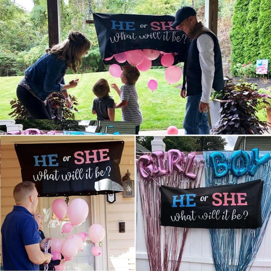 Balóny na odhalenie pohlavia – baby shower set pre dievča alebo chlapca