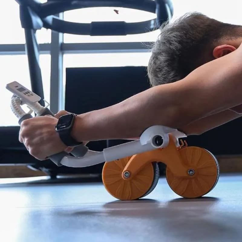 Posilňovací roller – automatický 2v1 valec na brušné svaly s časovačom