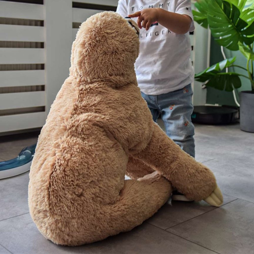 Polštář lenochod XXL – polštář plyšový extra velký 90 cm