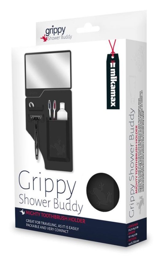 Organizér na zeď do koupelny pro hygienické potřeby – držák do koupelny silikonový