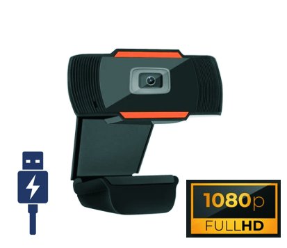 Full HD USB webkamera 1080p s mikrofónom a držiakom – Plug & Play