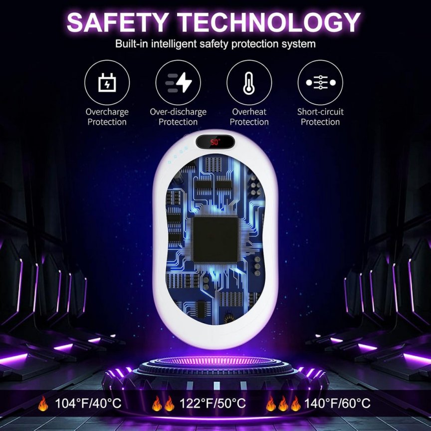 Ohrievač rúk – zariadenie do ruky do 55 °C + powerbanka 10 000 mAh