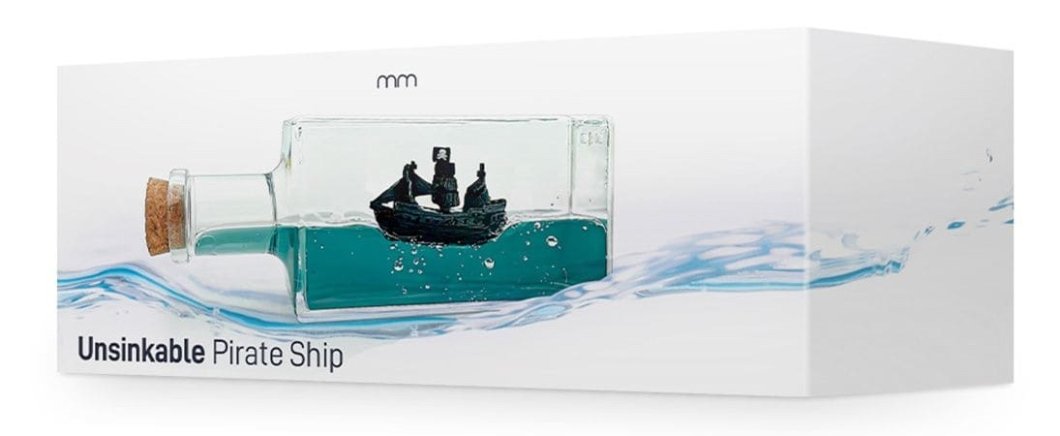 Model lode vo fľaši – pirátska loď vo fľaši - 17cm model
