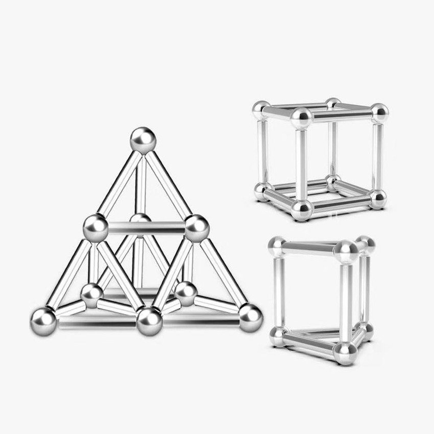 Tyčinky s guličkami magnetické NeoCube strieborno-zlaté