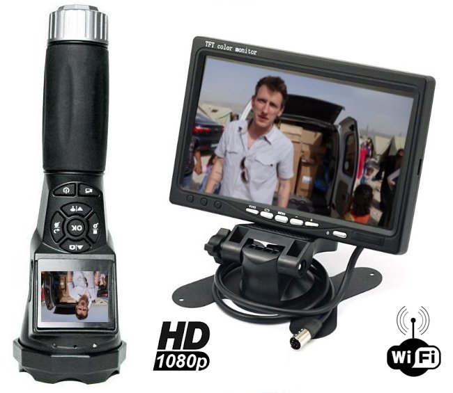 Камера с фенерче FULL HD + 7" LCD монитор Wifi Комплект