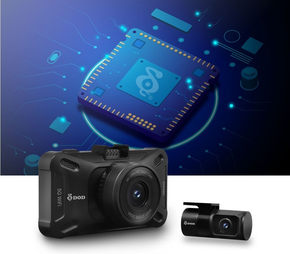 Fotocamera per auto 4K GPS DOD GS980D + WiFi 5G + apertura f/1.5 + display 3"