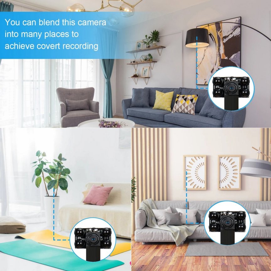 Шпионска камера с дупка 1080P + 4 IR LED нощно виждане / WIFI + P2P