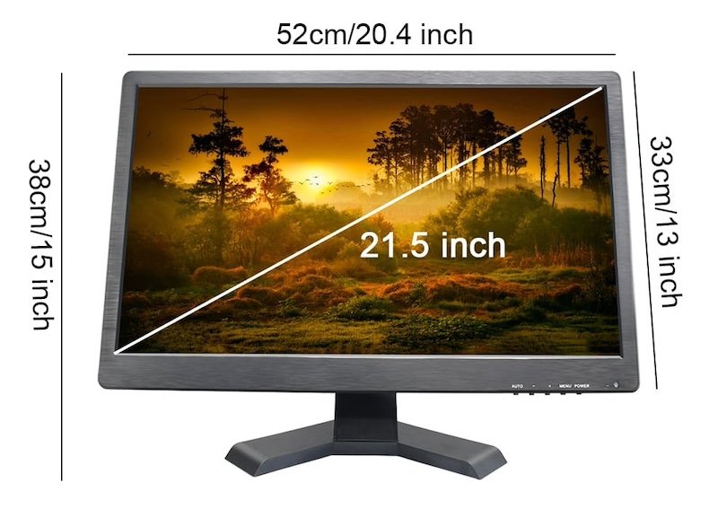 BNC monitor pro kamery / kamerové systémy 21,5" + HDMI + IPS + Full HD s reproduktory