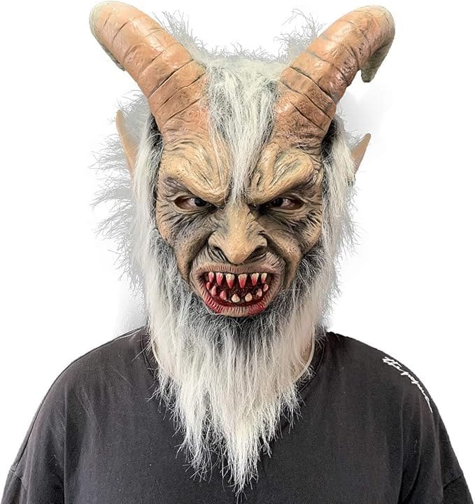 Maska na tvár démon čert – halloweenska maska pre deti aj dospelých