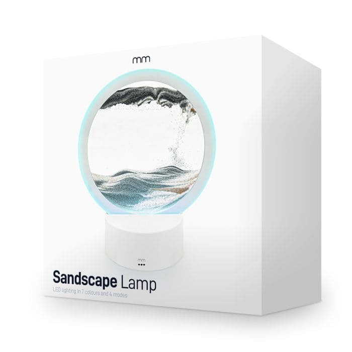 Lampa přesýpací RGB – LED lampa s barevným podsvícením stolová relaxační